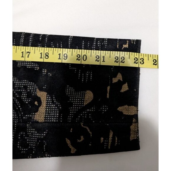 Chico’s Size 2 Long Tapestry Damask Jacket Coat Black Velvet Burnout - Picture 9 of 13